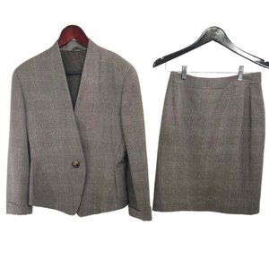 Vintage Wool Skirt Suit Small